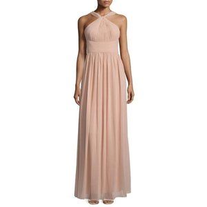 Blush Chiffon Floor-length Dress